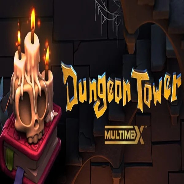 Dungeon Tower slot logo by Peter & Sons at Ninlay Casino