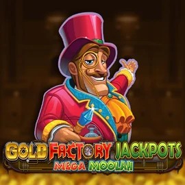 Gold Factory Jackpots Mega Moolah game by Aurum Signature Studios – logo hosted on Ninlay Casino