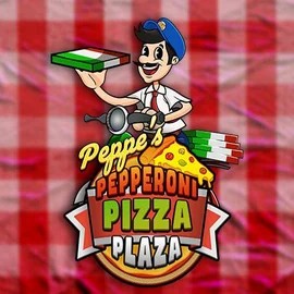 Peppe’s Pepperoni Pizza Plaza slot logo by Pragmatic Play at Ninlay Casino