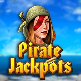 Pirate Jackpots slot logo by Belatra Games at Ninlay Casino
